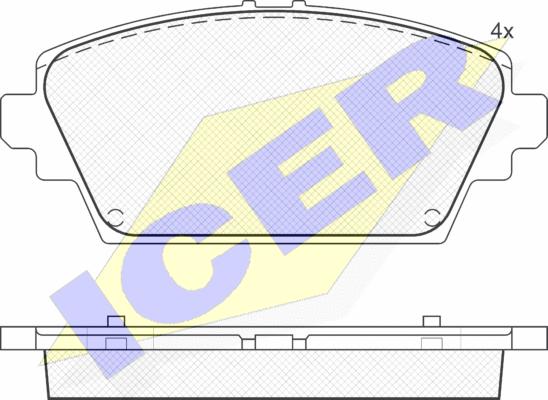 Icer 181581 - Brake Pad Set, disc brake autospares.lv