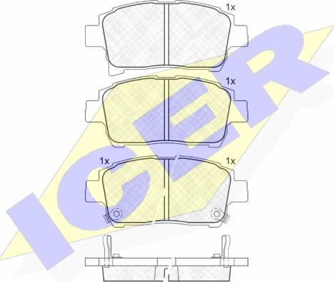 Icer 181583 - Brake Pad Set, disc brake autospares.lv