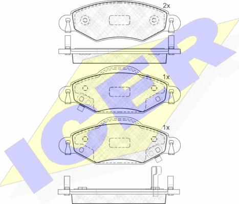 Icer 181587 - Brake Pad Set, disc brake autospares.lv