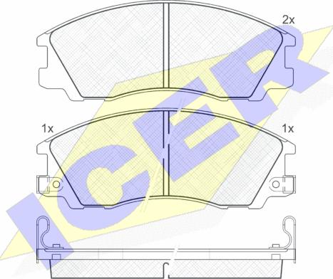 Icer 181539 - Brake Pad Set, disc brake autospares.lv