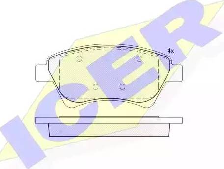 Icer 181535 - Brake Pad Set, disc brake autospares.lv