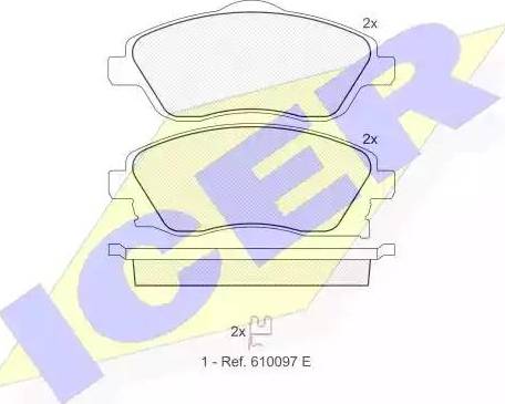 Icer 181526 - Brake Pad Set, disc brake autospares.lv