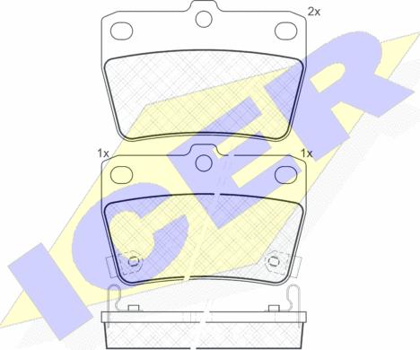 Icer 181520 - Brake Pad Set, disc brake autospares.lv