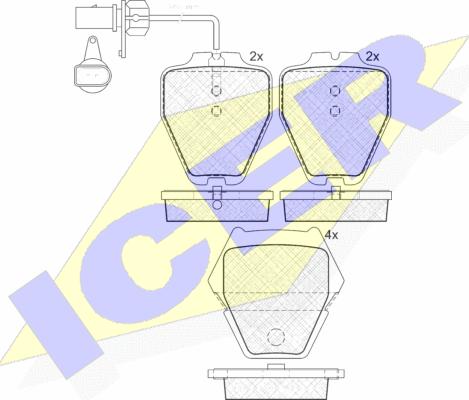 Icer 181571 - Brake Pad Set, disc brake autospares.lv