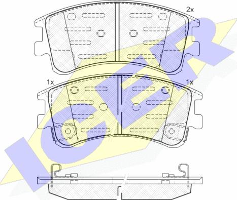 Icer 181578 - Brake Pad Set, disc brake autospares.lv