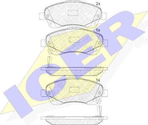 Icer 181573 - Brake Pad Set, disc brake autospares.lv