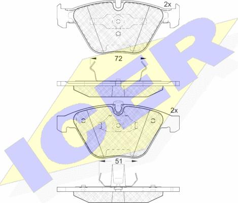 Icer 181577 - Brake Pad Set, disc brake autospares.lv