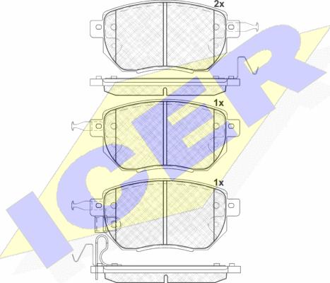 Icer 181696 - Brake Pad Set, disc brake autospares.lv