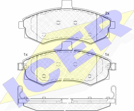 Icer 181643 - Brake Pad Set, disc brake autospares.lv