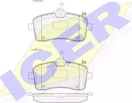 Icer 181656 - Brake Pad Set, disc brake autospares.lv