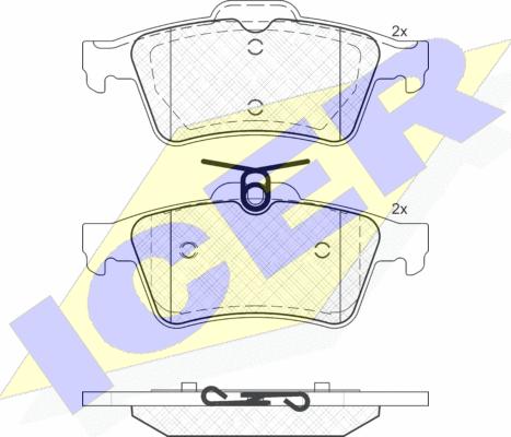 Icer 181651 - Brake Pad Set, disc brake autospares.lv