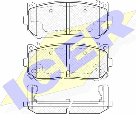 Icer 181669 - Brake Pad Set, disc brake autospares.lv