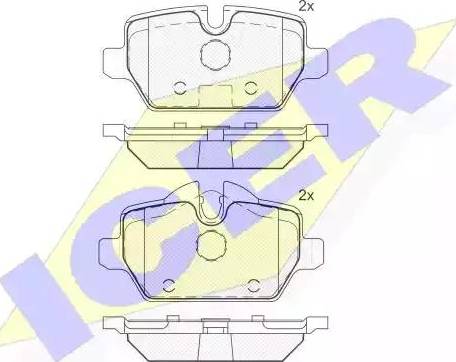 Icer 181664 - Brake Pad Set, disc brake autospares.lv