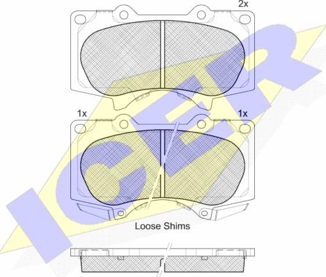 Icer 181665 - Brake Pad Set, disc brake autospares.lv