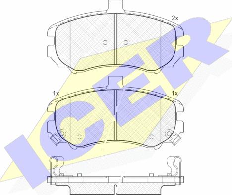 Icer 181666 - Brake Pad Set, disc brake autospares.lv