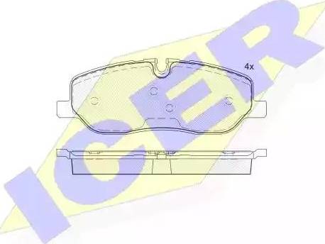 Icer 181660 - Brake Pad Set, disc brake autospares.lv