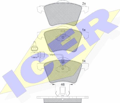 Icer 181605 - Brake Pad Set, disc brake autospares.lv