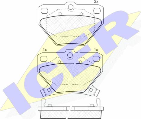 Icer 181607 - Brake Pad Set, disc brake autospares.lv