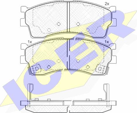 Icer 181610 - Brake Pad Set, disc brake autospares.lv