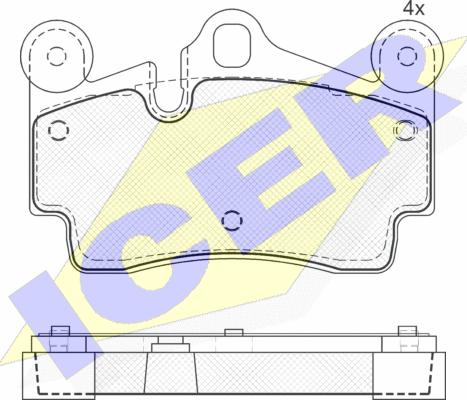 Icer 181611 - Brake Pad Set, disc brake autospares.lv