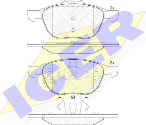 Icer 181617-203 - Brake Pad Set, disc brake autospares.lv