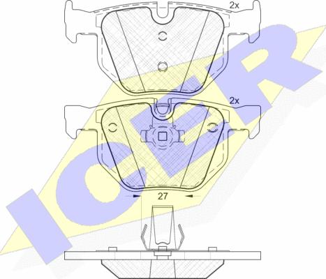 Icer 181684 - Brake Pad Set, disc brake autospares.lv
