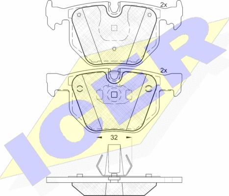 Icer 181685 - Brake Pad Set, disc brake autospares.lv