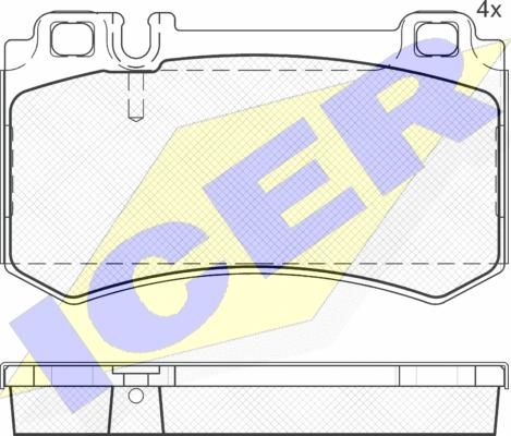 Icer 181680 - Brake Pad Set, disc brake autospares.lv