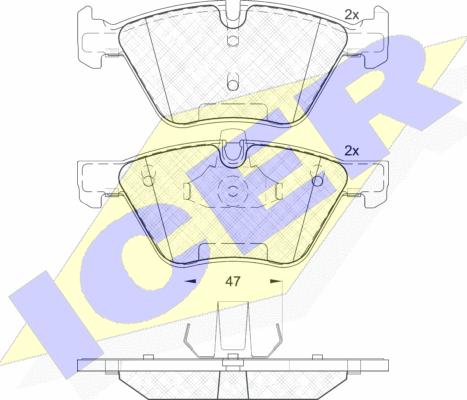 Icer 181683-203 - Brake Pad Set, disc brake autospares.lv