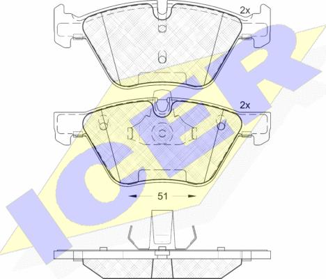 Icer 181683 - Brake Pad Set, disc brake autospares.lv