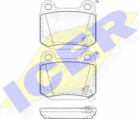 Icer 181634 - Brake Pad Set, disc brake autospares.lv