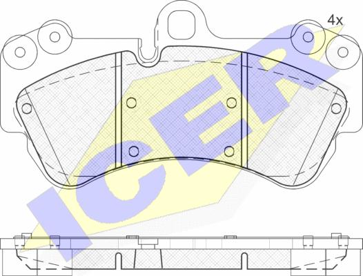 Icer 181620 - Brake Pad Set, disc brake autospares.lv