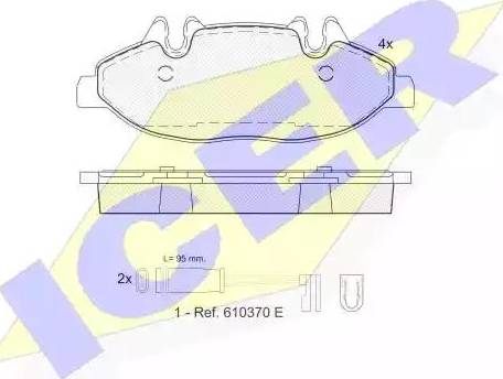 Icer 181675 - Brake Pad Set, disc brake autospares.lv