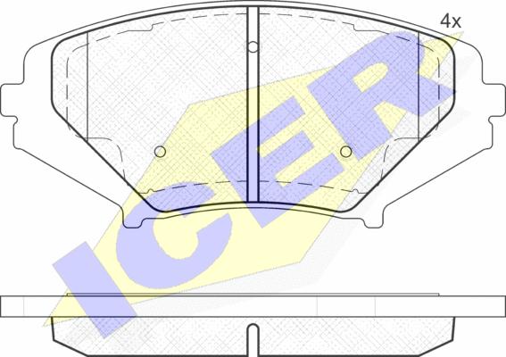 Icer 181670 - Brake Pad Set, disc brake autospares.lv