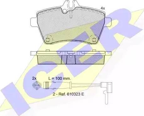 Icer 181678 - Brake Pad Set, disc brake autospares.lv