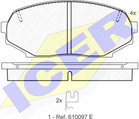 Icer 181099 - Brake Pad Set, disc brake autospares.lv