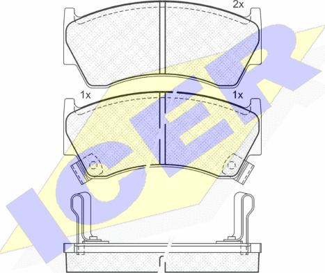Icer 181094 - Brake Pad Set, disc brake autospares.lv