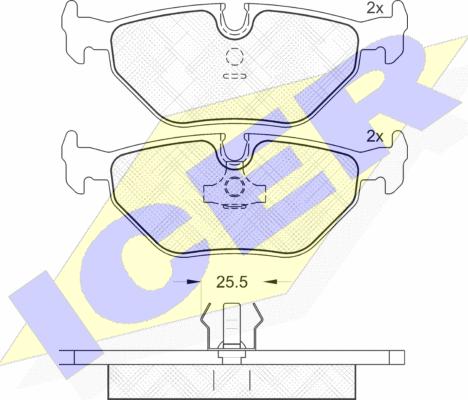 Icer 181051 - Brake Pad Set, disc brake autospares.lv