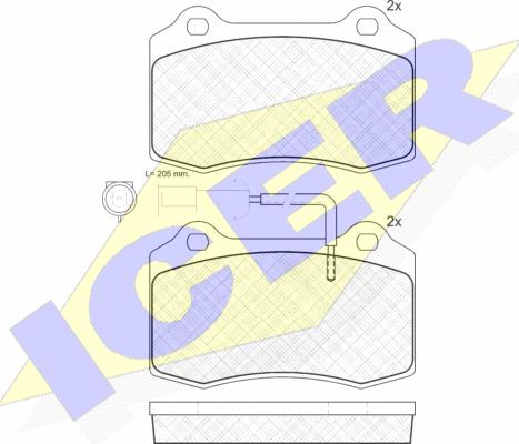 Icer 181058 - Brake Pad Set, disc brake autospares.lv