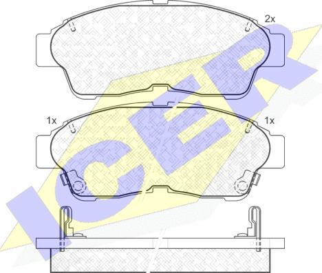 Icer 181005 - Brake Pad Set, disc brake autospares.lv