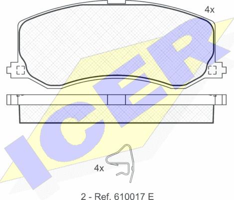 Icer 181001 - Brake Pad Set, disc brake autospares.lv