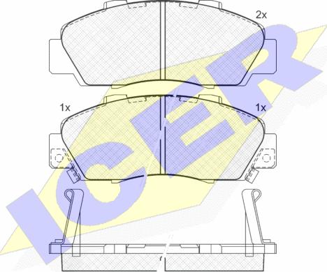 Icer 181019 - Brake Pad Set, disc brake autospares.lv