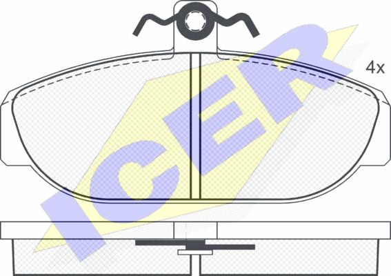 Icer 181014 - Brake Pad Set, disc brake autospares.lv