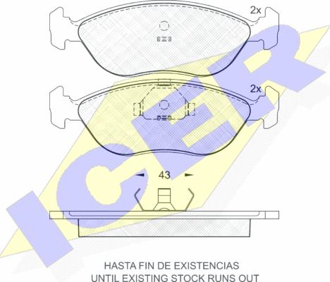 Icer 181016 - Brake Pad Set, disc brake autospares.lv