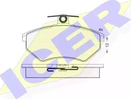 Icer 181011 - Brake Pad Set, disc brake autospares.lv