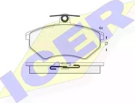 Icer 181012 - Brake Pad Set, disc brake autospares.lv