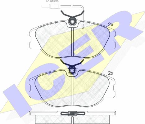 Icer 181033 - Brake Pad Set, disc brake autospares.lv