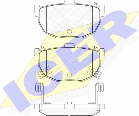 Icer 181144 - Brake Pad Set, disc brake autospares.lv