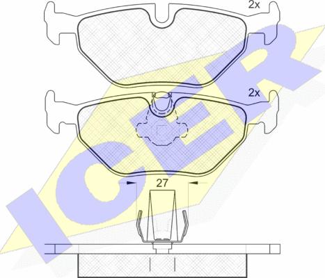 Icer 181141 - Brake Pad Set, disc brake autospares.lv