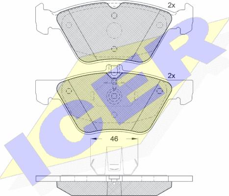 Icer 181159 - Brake Pad Set, disc brake autospares.lv